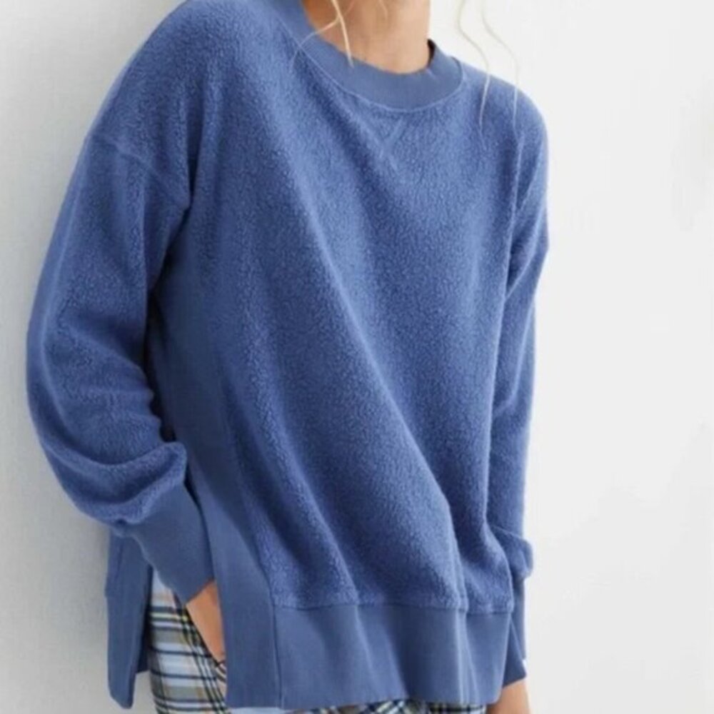 Aerie Chilled Out Cozy Good Vibes Oversized Crewneck Sweatshirt Women's Small